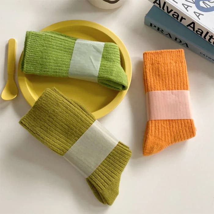 Aesthetic Ribbed Socks — view 1 Aesthetic Ribbed Socks — view 1