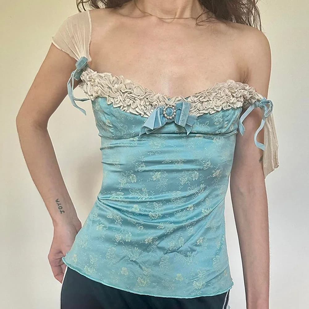 Baroque Style Satin Bustier Top — view 2 Baroque Style Satin Bustier Top — view 2