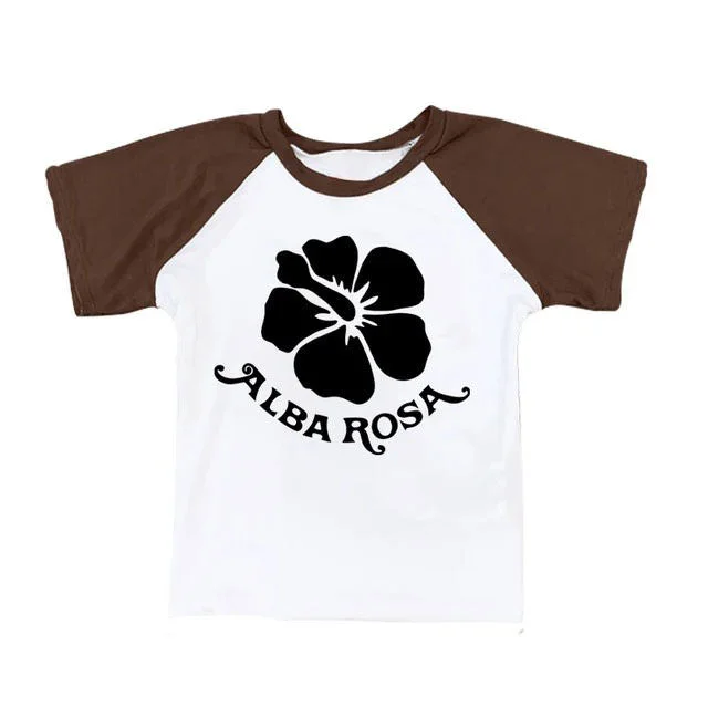 Y2K Alba Rosa Baby Tee — view 2 Y2K Alba Rosa Baby Tee — view 2