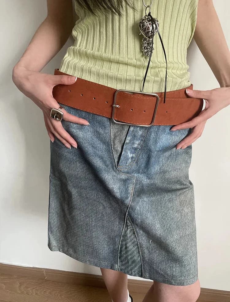 Y2K Suede Belt — view 2 Y2K Suede Belt — view 2