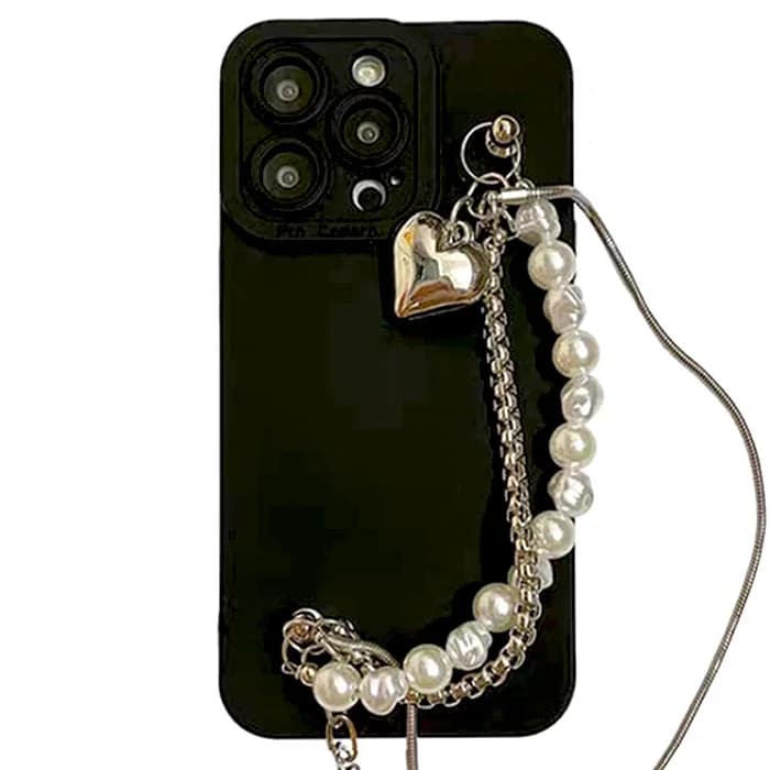 Grunge Pearl Chain iPhone Case — view 1 Grunge Pearl Chain iPhone Case — view 1