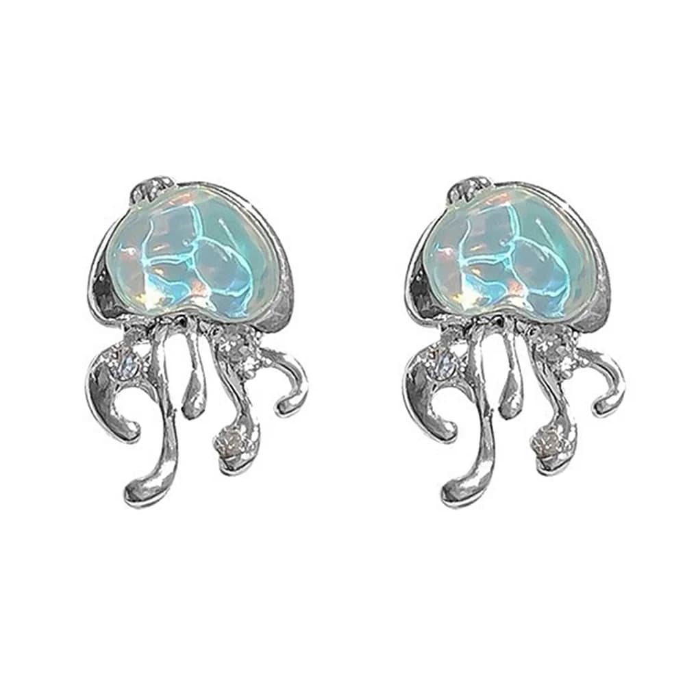Blue Jellyfish Earrings — view 1 Blue Jellyfish Earrings — view 1
