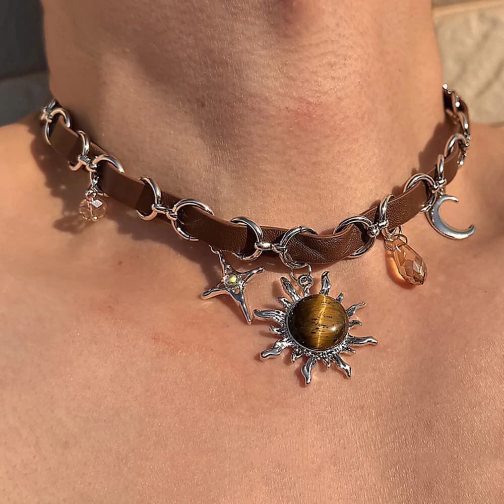 Black Star Charm Choker — view 2 Black Star Charm Choker — view 2