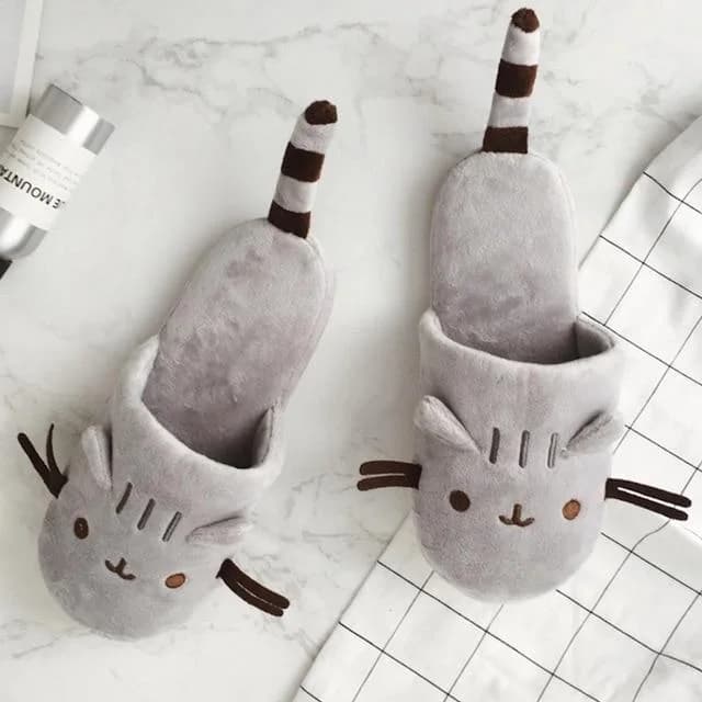 Happy Cat Slippers — view 1 Happy Cat Slippers — view 1