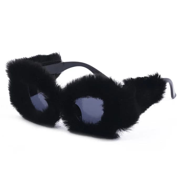 Fuzzy Cat Eye Sunglasses — view 2 Fuzzy Cat Eye Sunglasses — view 2