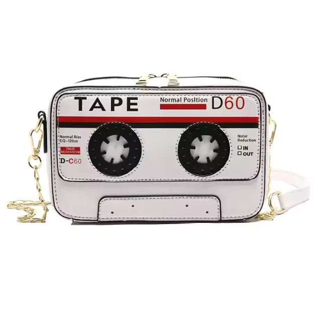 Retro Cassette Tape Shoulder Bag — view 1 Retro Cassette Tape Shoulder Bag — view 1
