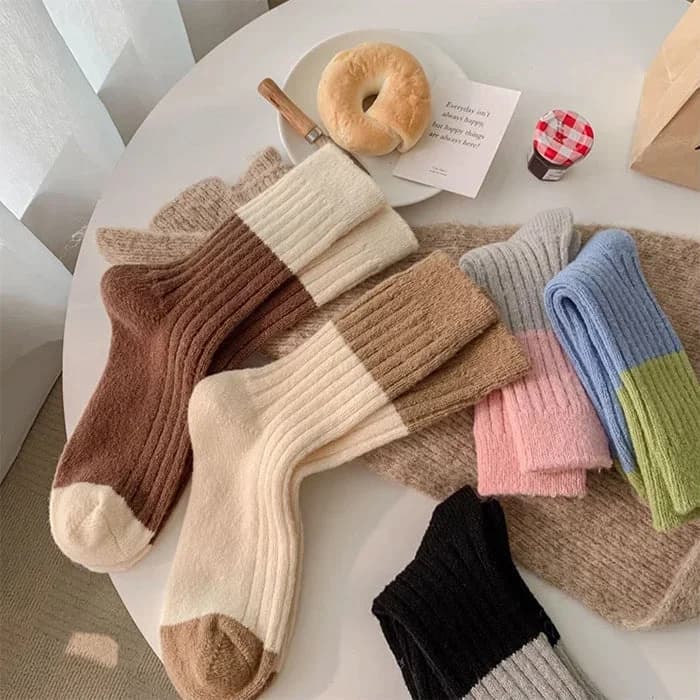 Color Block Warm Socks — view 2 Color Block Warm Socks — view 2