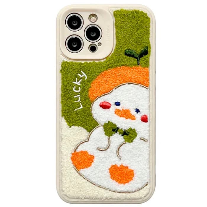Duck Embroidery iPhone Case — view 1 Duck Embroidery iPhone Case — view 1