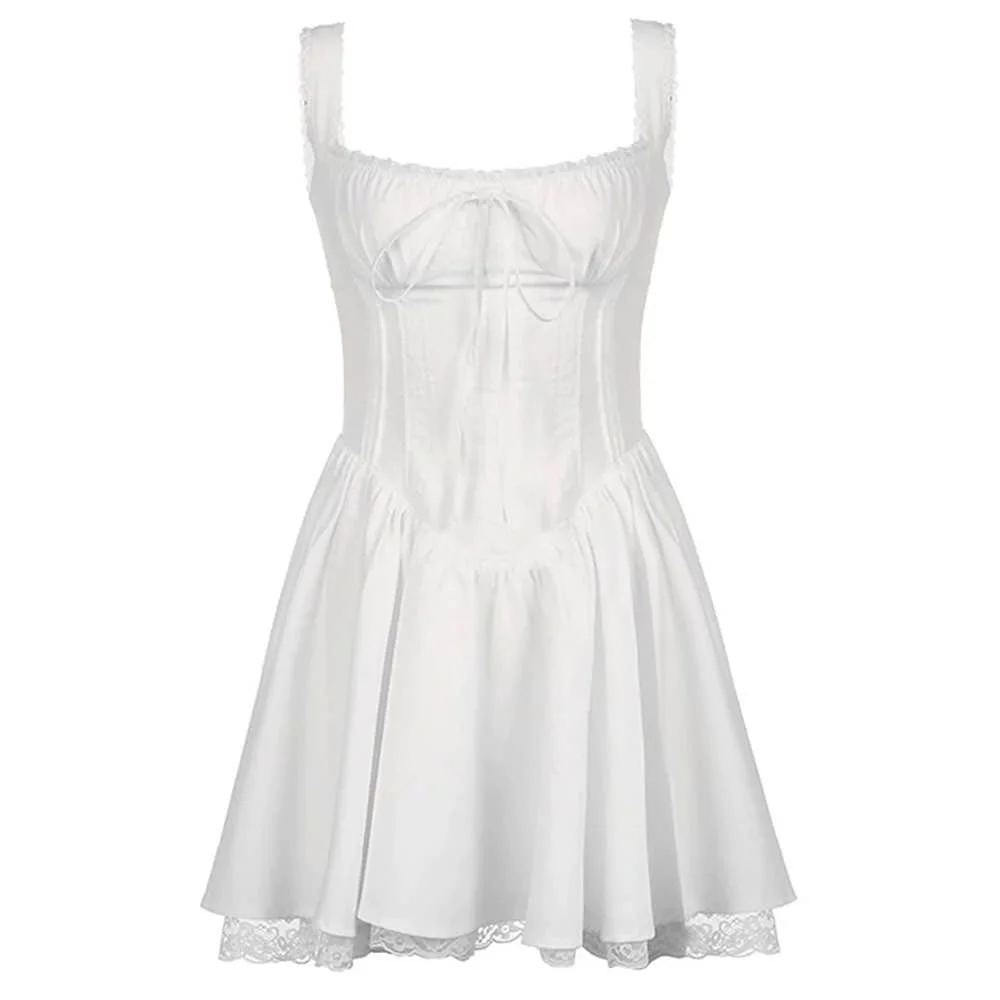 Bonjour Baby Corset Lace Trim Dress — view 1 Bonjour Baby Corset Lace Trim Dress — view 1