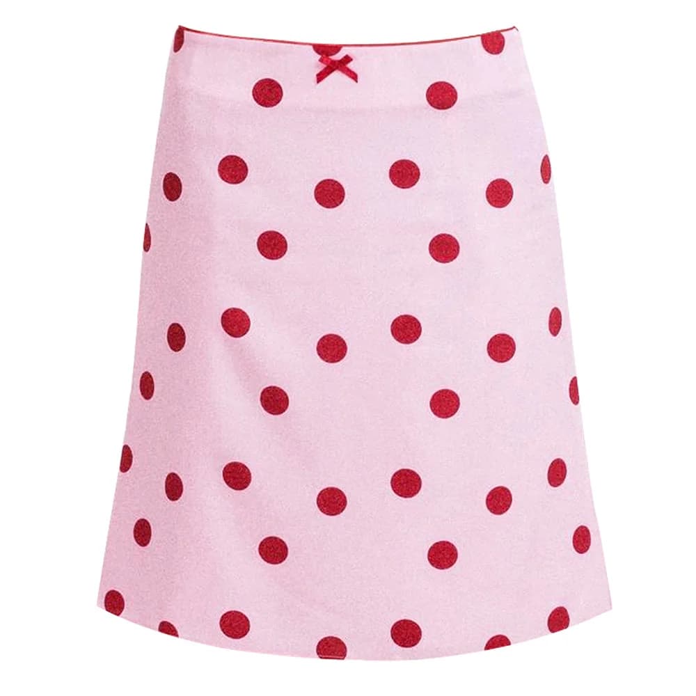 French Kiss Polka Dot Knee-Length Skirt — view 1 French Kiss Polka Dot Knee-Length Skirt — view 1
