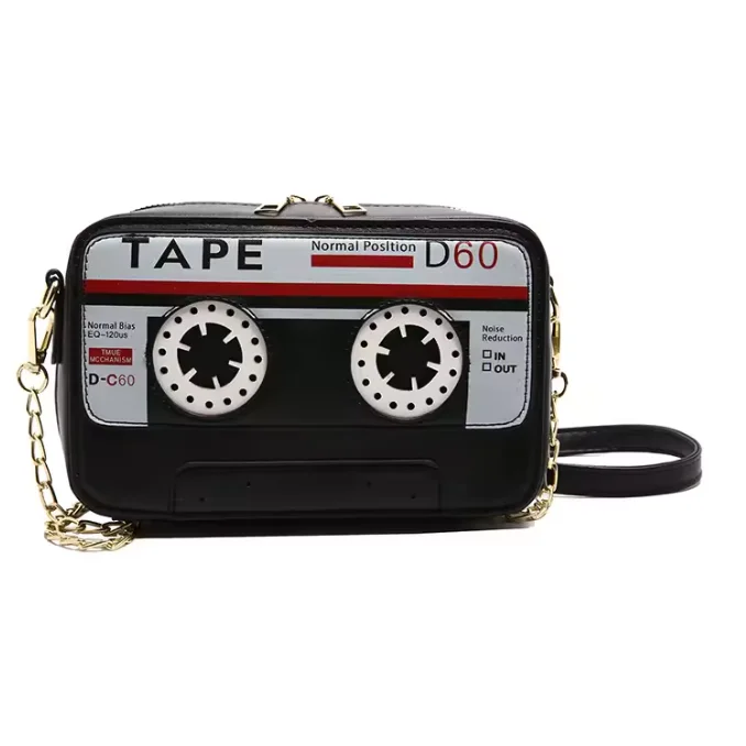 Retro Cassette Tape Shoulder Bag — view 2 Retro Cassette Tape Shoulder Bag — view 2