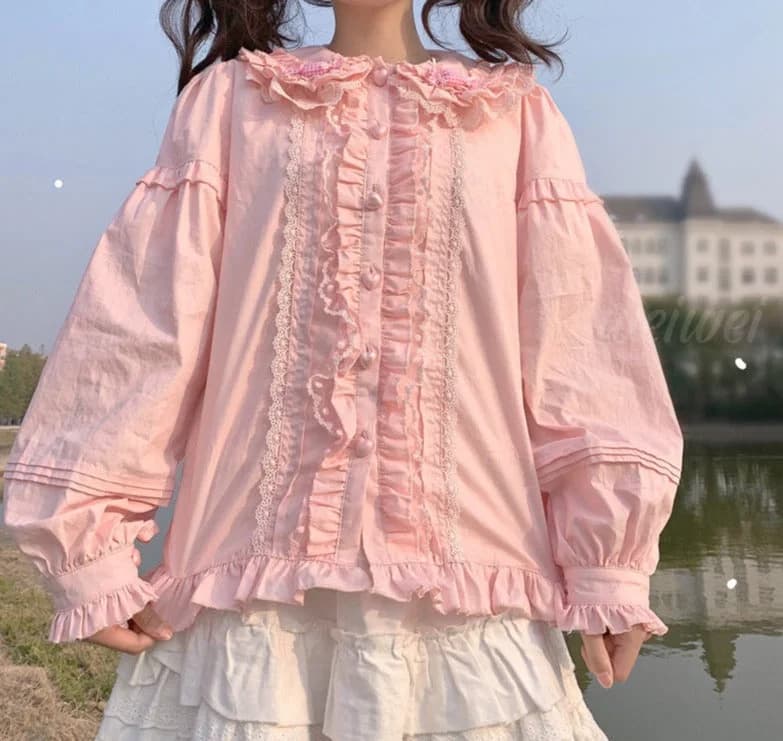 Sweet Ruffled Candy Blouse — view 2 Sweet Ruffled Candy Blouse — view 2