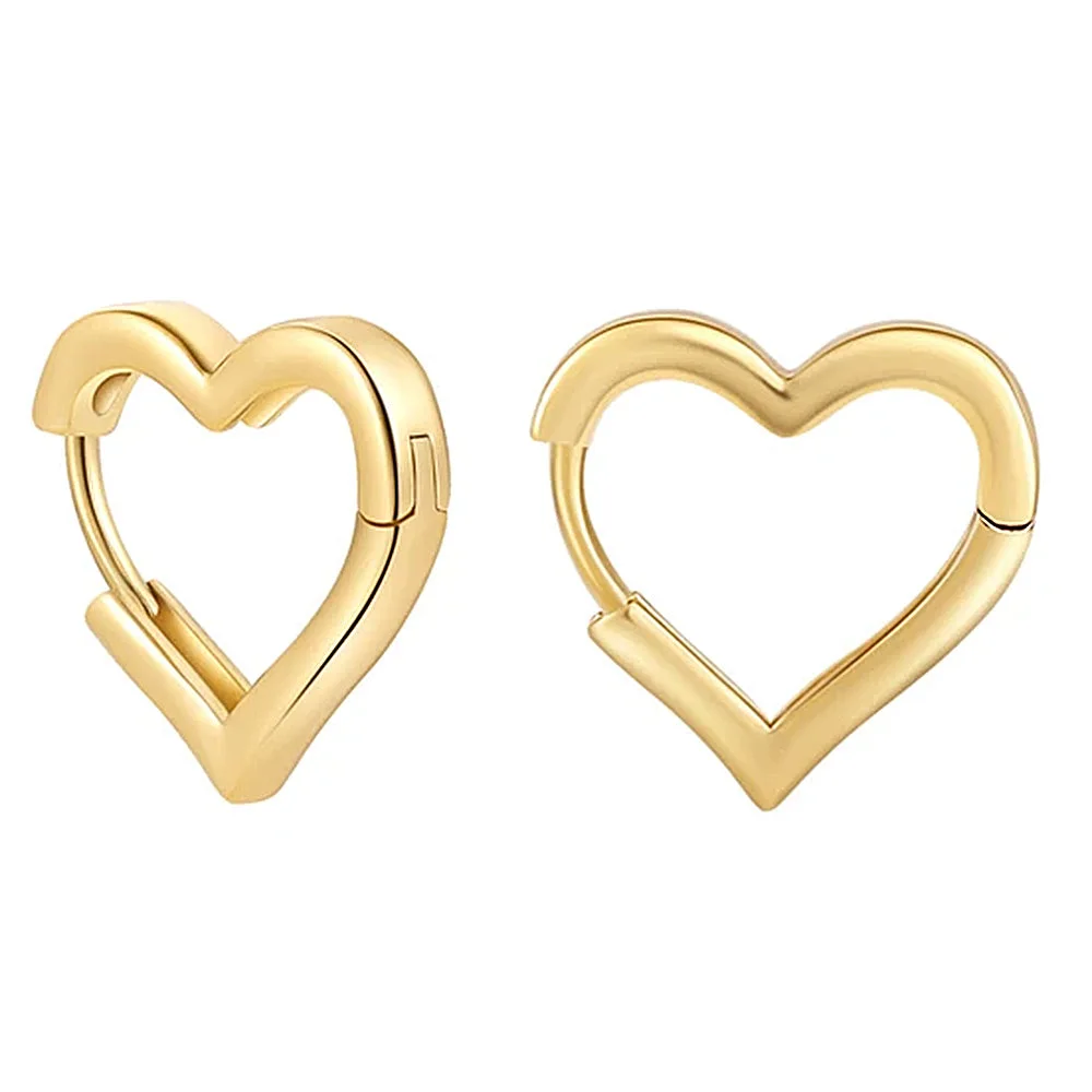 Minimalist Heart-Shaped Earrings — view 1 Minimalist Heart-Shaped Earrings — view 1
