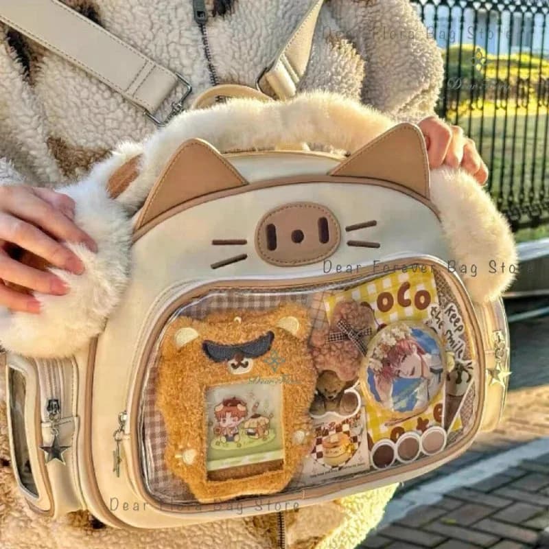 Cat Ear Ita Backpack and Crossbody Display Bag — view 2 Cat Ear Ita Backpack and Crossbody Display Bag — view 2