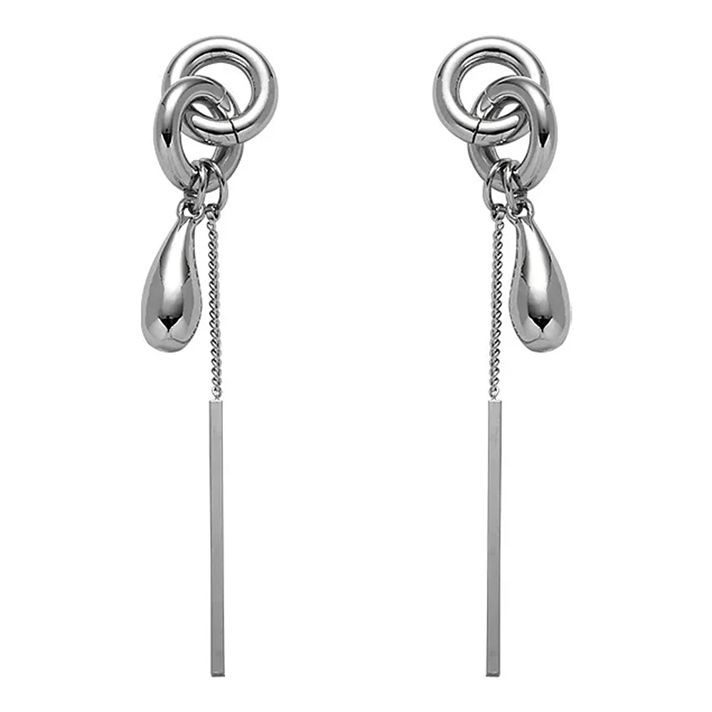 Melted Chain Drop Earrings — view 1 Melted Chain Drop Earrings — view 1