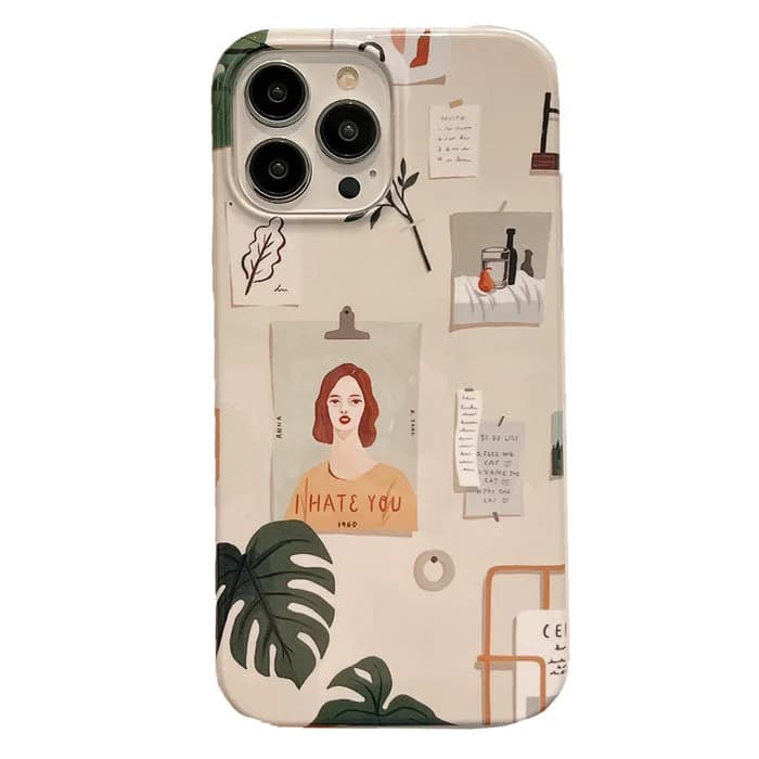 Artsy Aesthetic Girl iPhone Case — view 1 Artsy Aesthetic Girl iPhone Case — view 1