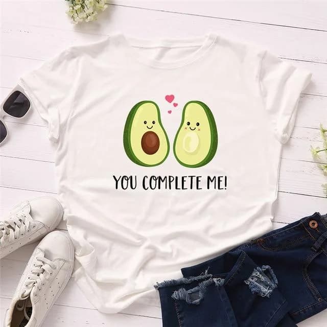 You Complete Me Avocado T-Shirt — view 2 You Complete Me Avocado T-Shirt — view 2