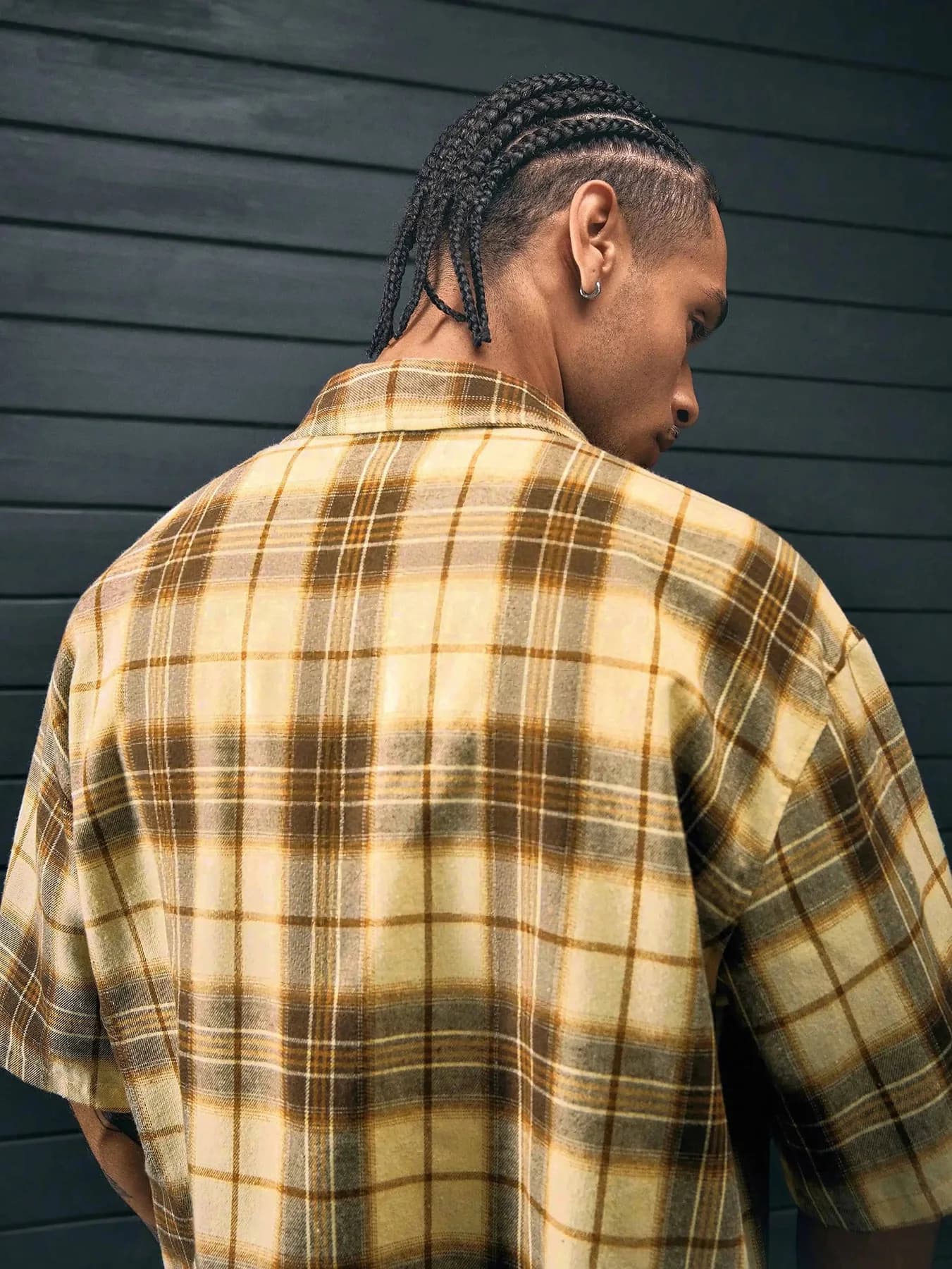 Y2K Plaid Cropped Shirt — view 2 Y2K Plaid Cropped Shirt — view 2