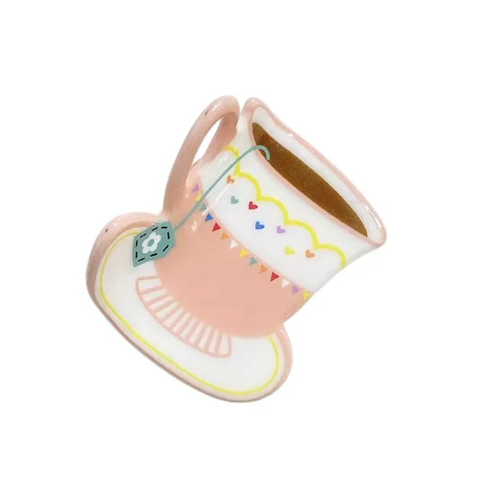 Tea Cup Hair Claw Clip — view 2 Tea Cup Hair Claw Clip — view 2