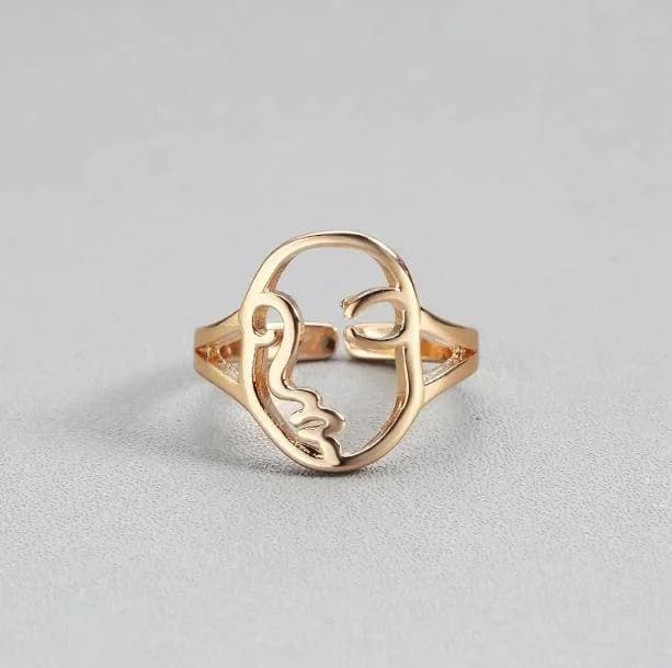 Vintage Style Face Ring — view 2 Vintage Style Face Ring — view 2