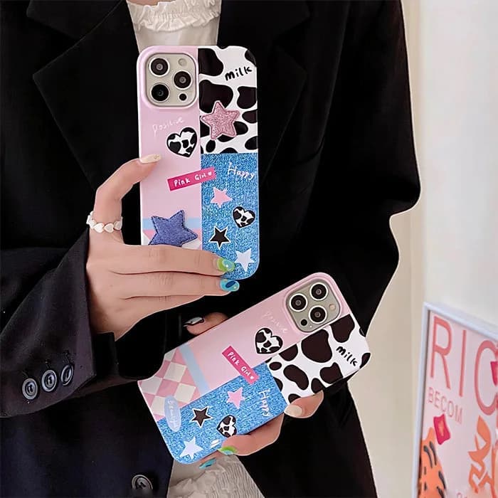 Cow Print Aesthetic iPhone Case — view 2 Cow Print Aesthetic iPhone Case — view 2