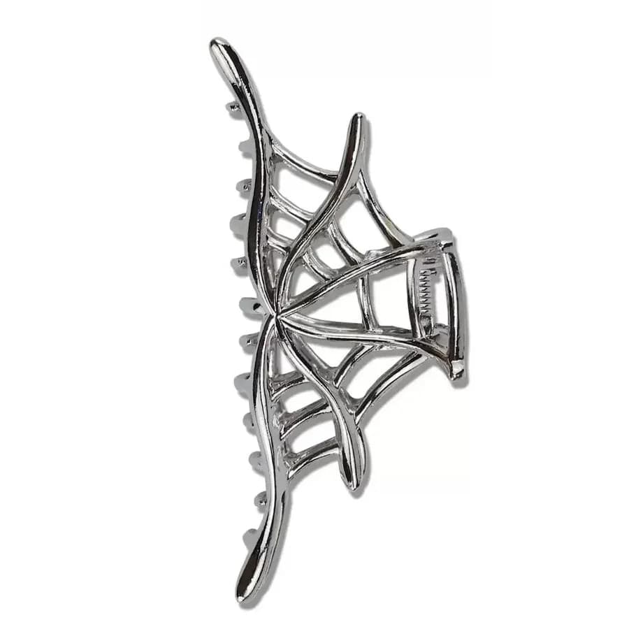 Spiderweb Metal Hair Claw — view 2 Spiderweb Metal Hair Claw — view 2