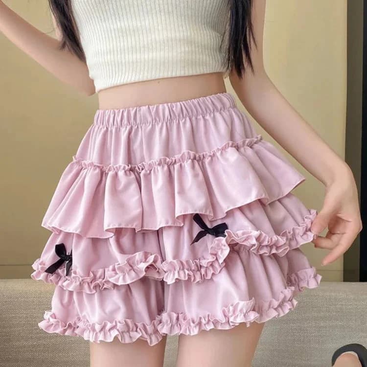 Coquette Ruffle Layered Mini Skirt — view 1 Coquette Ruffle Layered Mini Skirt — view 1