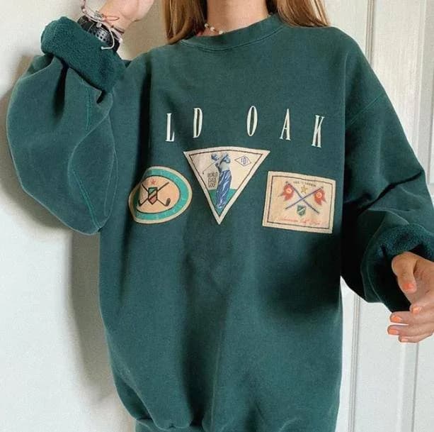 Vintage Forest Green Sweatshirt — view 3 Vintage Forest Green Sweatshirt — view 3