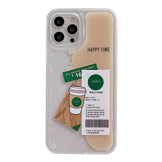 Iced Coffee Liquid Quicksand IPhone Case — view 1 Iced Coffee Liquid Quicksand IPhone Case — view 1