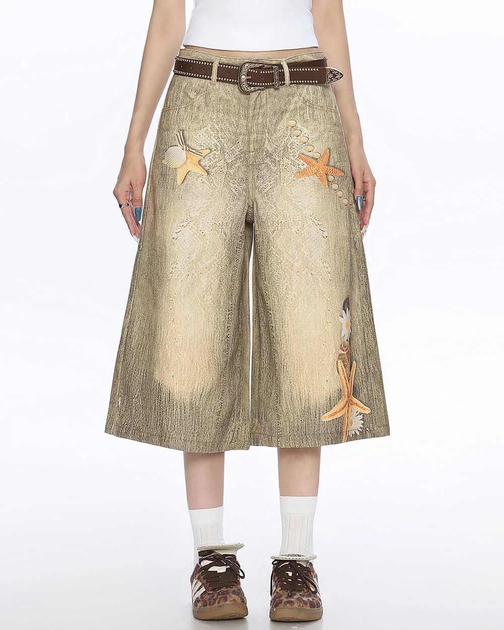 Mermaidcore Wide-Leg Culottes — view 2 Mermaidcore Wide-Leg Culottes — view 2