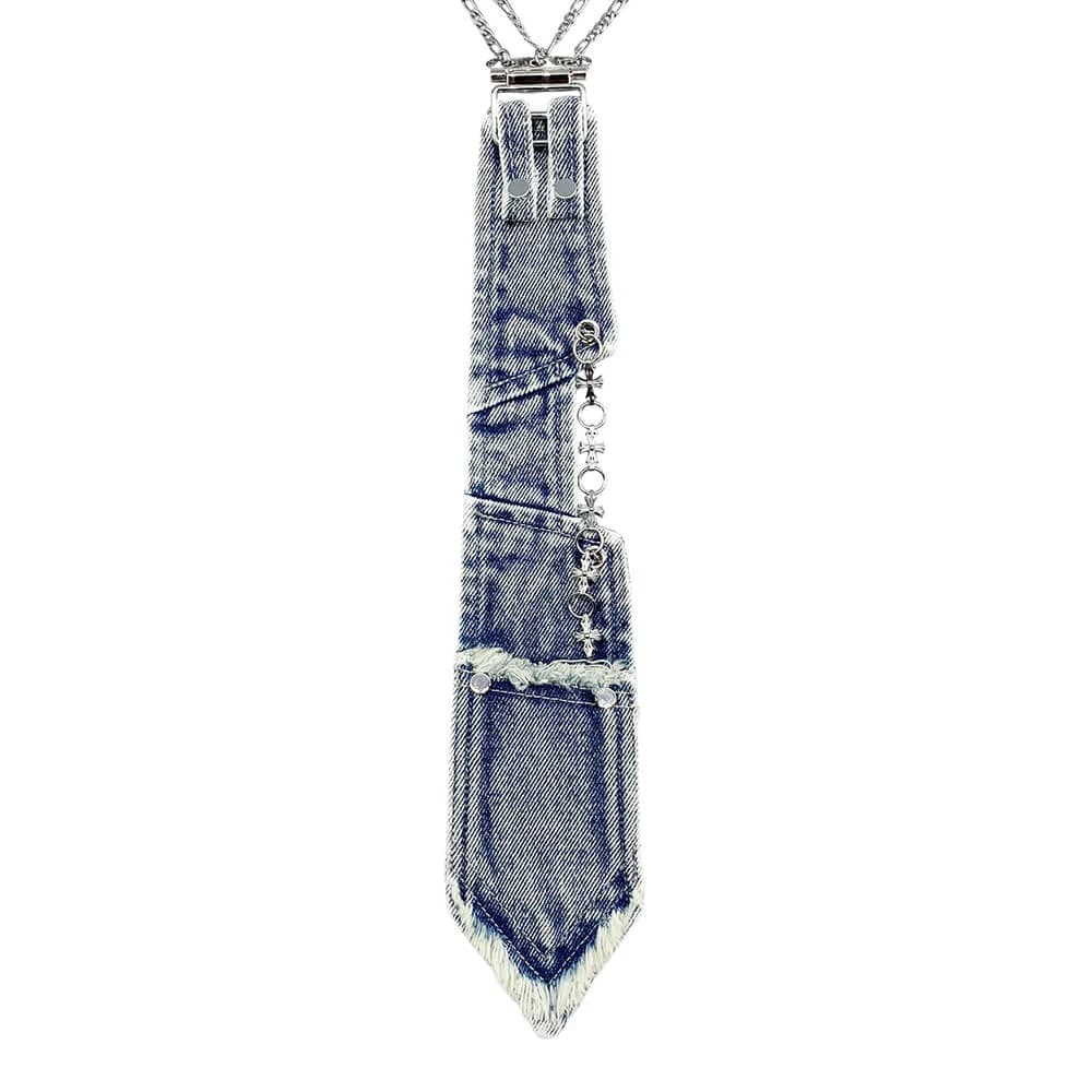 Smartass Denim Tie Accessory — view 2 Smartass Denim Tie Accessory — view 2