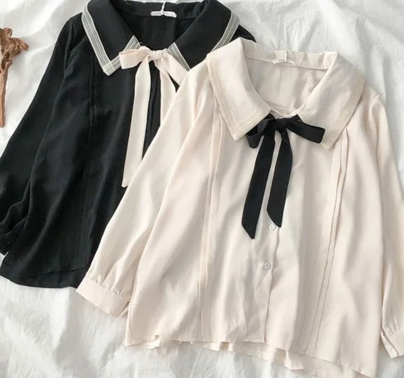 Classic Academia Collared Blouse — view 1 Classic Academia Collared Blouse — view 1