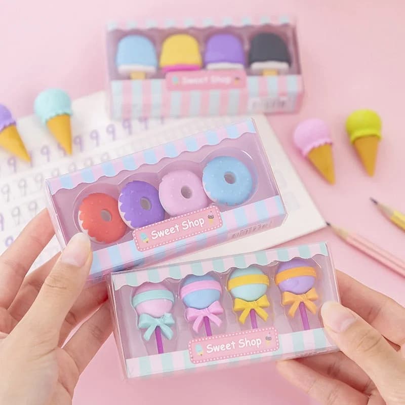 Yummy Ice Cream Erasers Set — view 2 Yummy Ice Cream Erasers Set — view 2