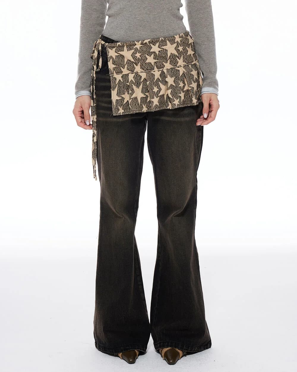 Star Print Y2K Overlay Belt — view 2 Star Print Y2K Overlay Belt — view 2