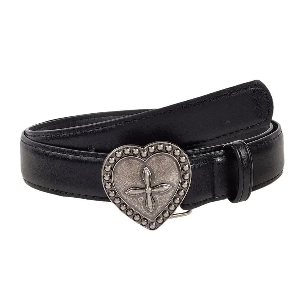 Fairy Grunge Heart Buckle Belt — view 2 Fairy Grunge Heart Buckle Belt — view 2