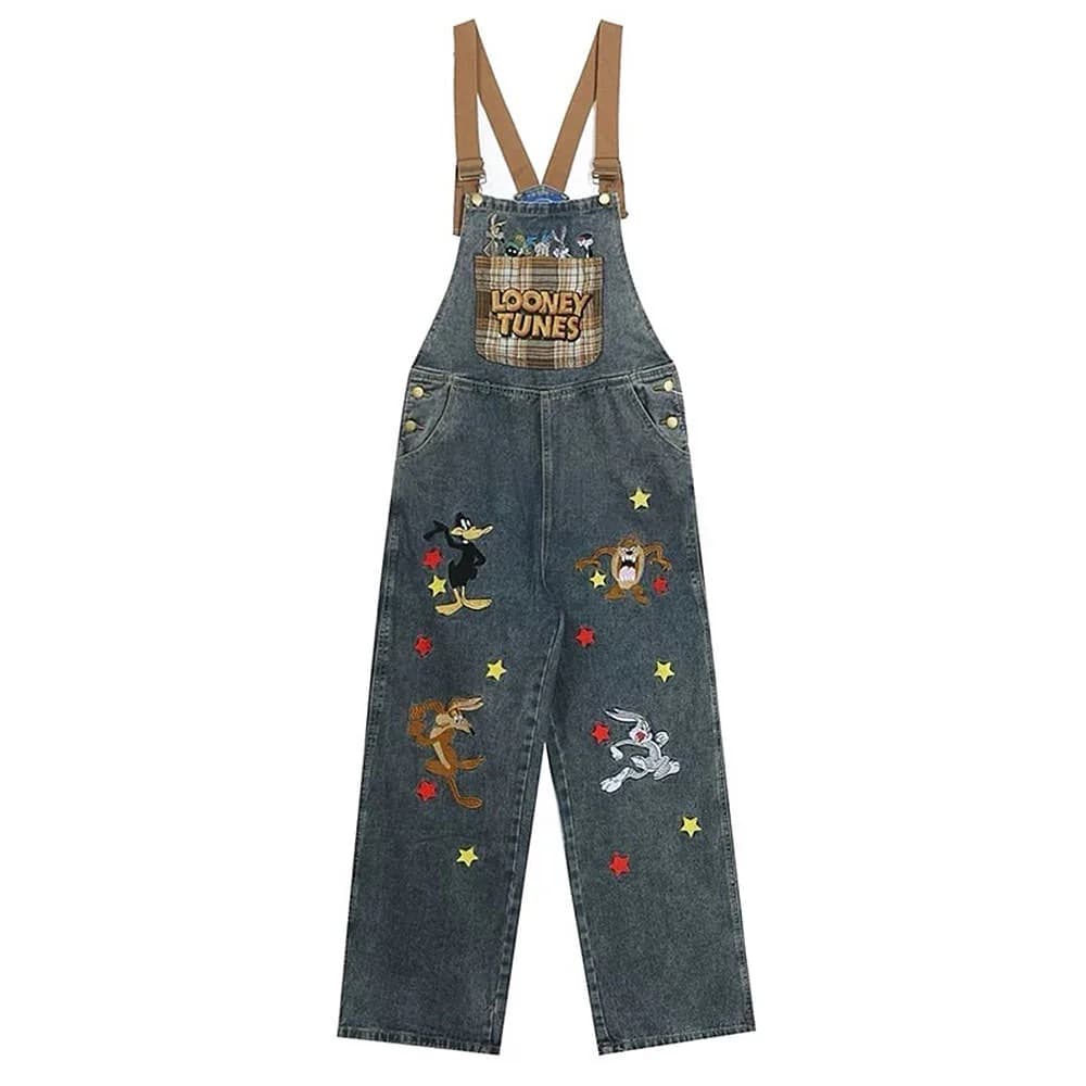 90's Kids Embroidered Overalls — view 1 90's Kids Embroidered Overalls — view 1