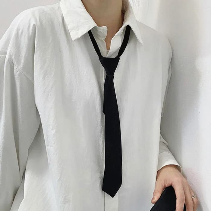 Dark Academia Black Tie — view 2 Dark Academia Black Tie — view 2