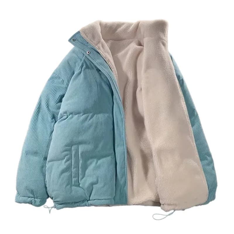 Reversible Corduroy Puffer Jacket — view 1 Reversible Corduroy Puffer Jacket — view 1