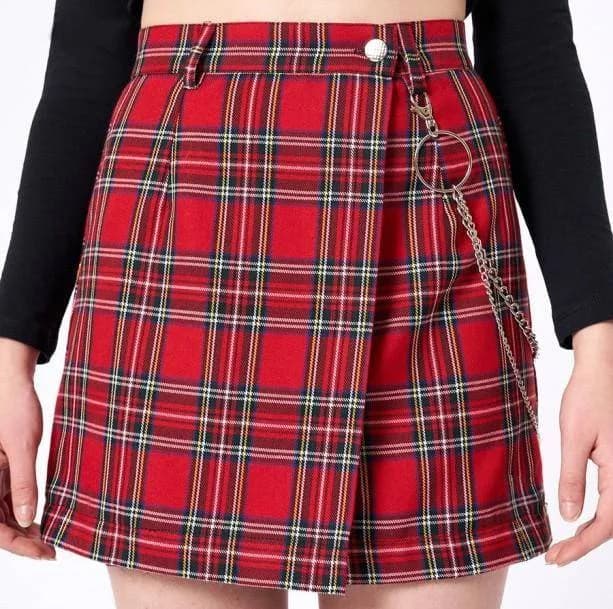 Red Checkered Skirt — view 3 Red Checkered Skirt — view 3