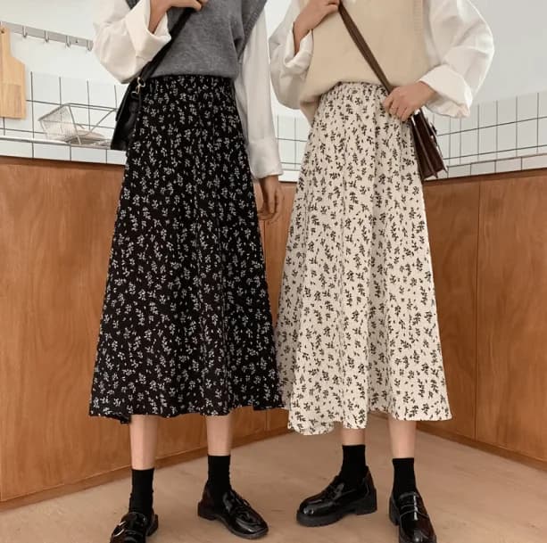 Cottagecore Floral Skirt — view 2 Cottagecore Floral Skirt — view 2