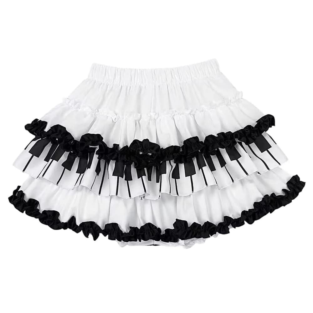 Play Me Something Piano Ruffle Mini Skirt — view 1 Play Me Something Piano Ruffle Mini Skirt — view 1