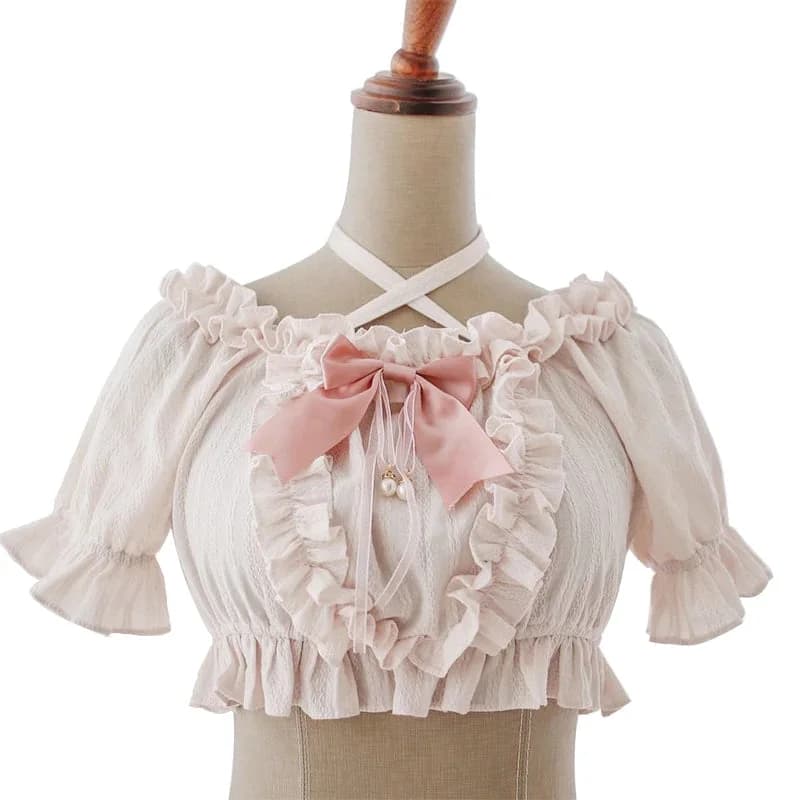Cropped Ruffled Blouse — view 1 Cropped Ruffled Blouse — view 1