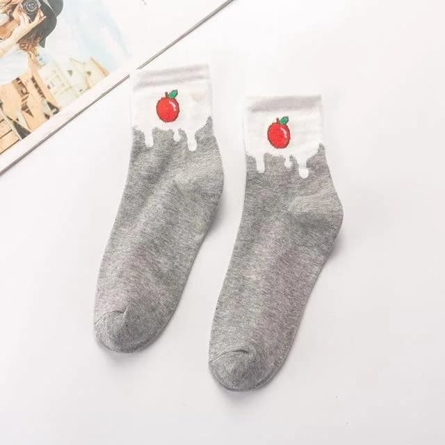 Kawaii Tomato Socks — view 1 Kawaii Tomato Socks — view 1