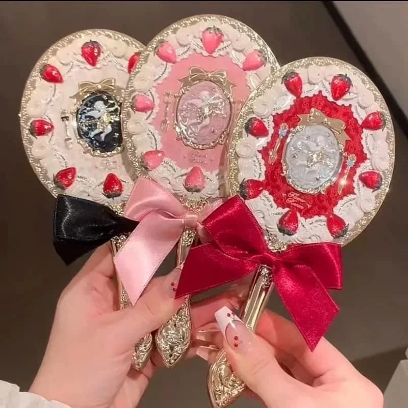 Strawberry Cupid Hand Mirror — view 2 Strawberry Cupid Hand Mirror — view 2