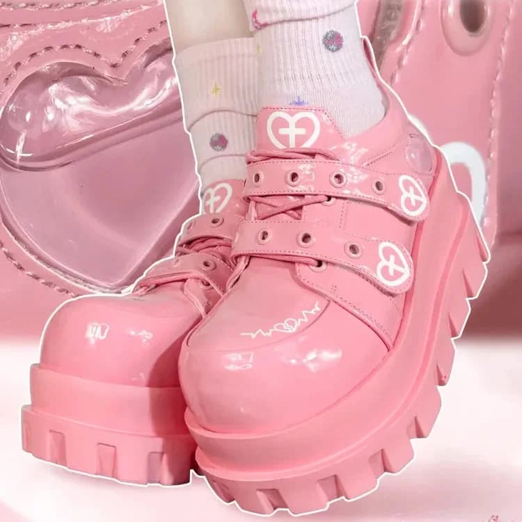 Cross Heart Mary Jane Platform Shoes — view 1 Cross Heart Mary Jane Platform Shoes — view 1