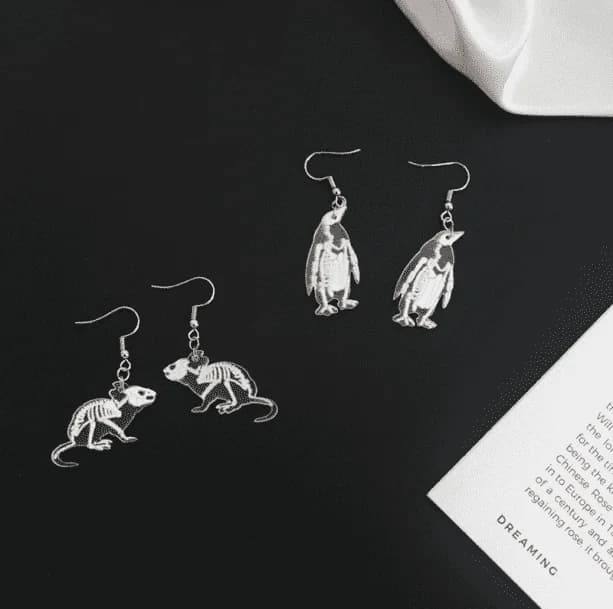 Skeleton Animals Earrings — view 2 Skeleton Animals Earrings — view 2