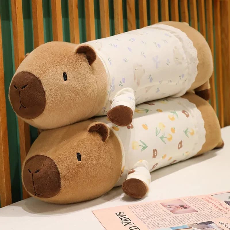 Sleepy Capybara Pajama Plushie — front view Sleepy Capybara Pajama Plushie — front view