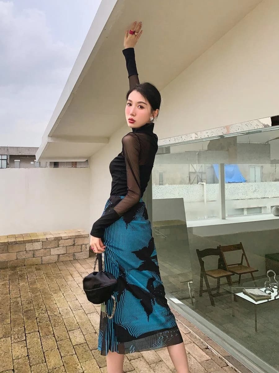 Butterfly Midi Pencil Skirt — view 2 Butterfly Midi Pencil Skirt — view 2