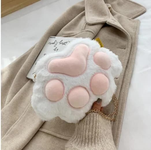 Kawaii Cat Paw Plushie Shoulder Bag — view 3 Kawaii Cat Paw Plushie Shoulder Bag — view 3