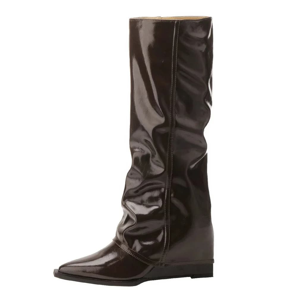 Pointed-Toe Boots with Wide Calf — view 1 Pointed-Toe Boots with Wide Calf — view 1